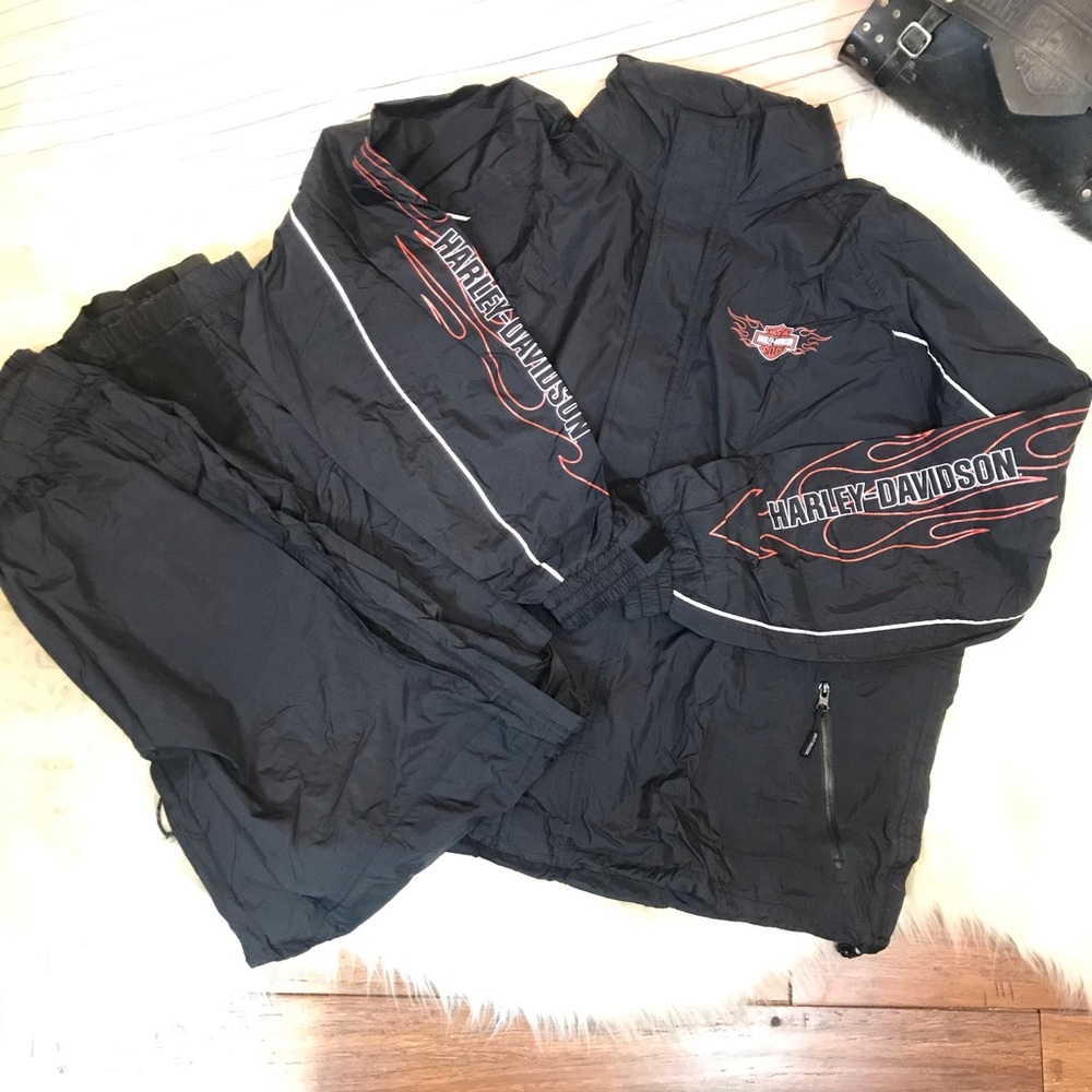 Harley Davidson Motor Clothes Reflective Rainsuit
